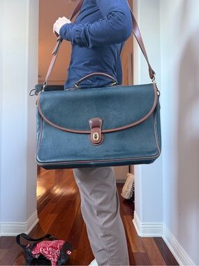 Vintage Coach Brown/Navy Briefcase